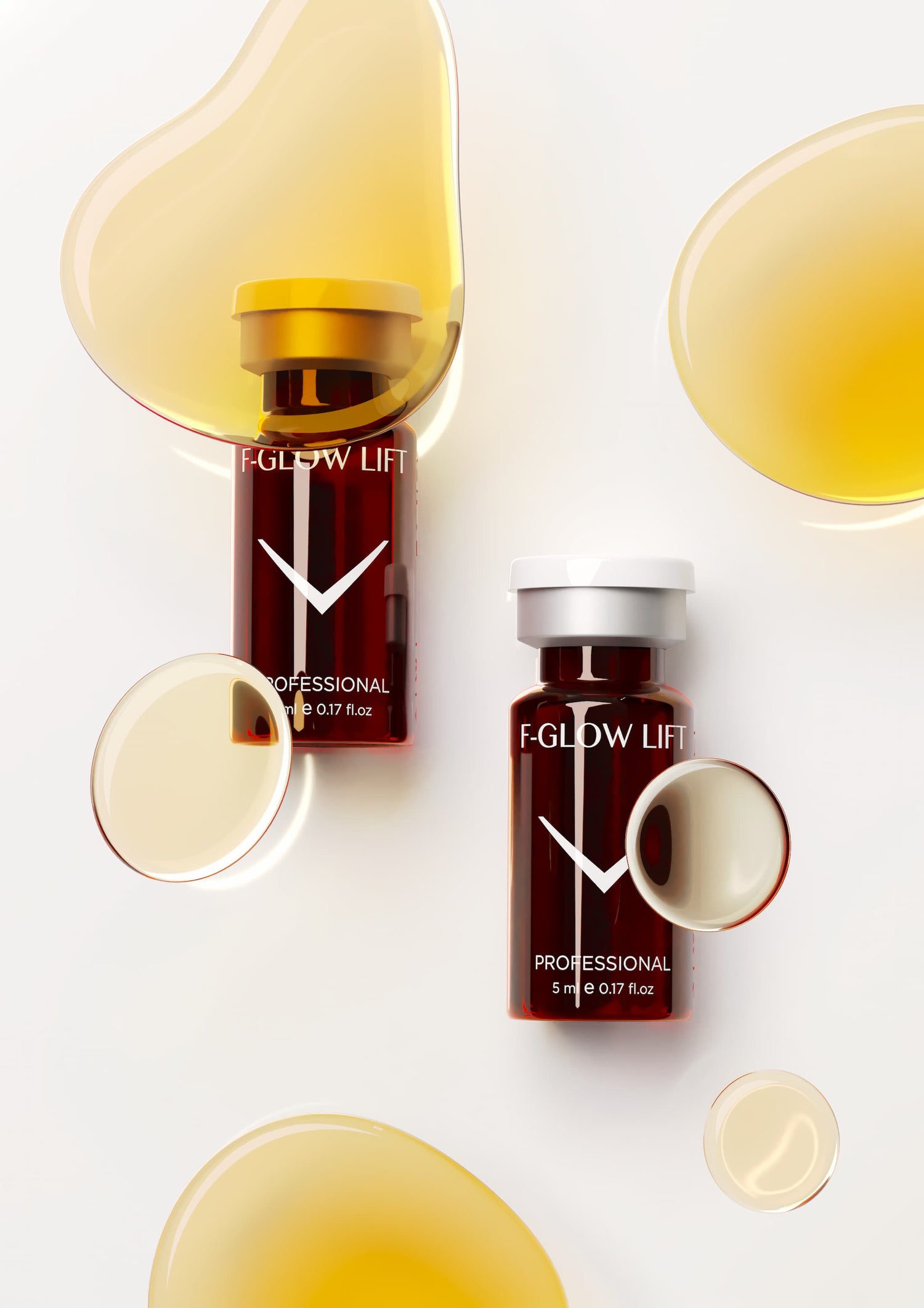 F-Glow Lift principes actifs ultra-purs en flacons stériles Volume et hydratation Fusion Meso 5 x 5ml