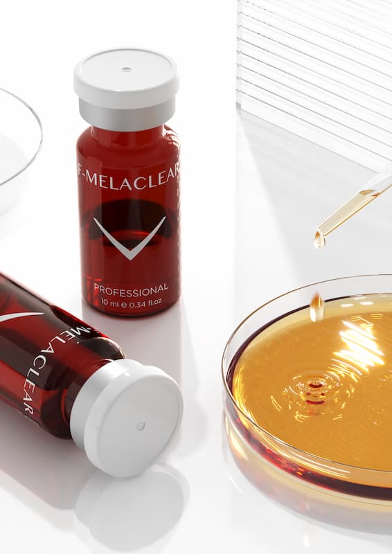 F-Melaclear, principes actifs de haute pureté en flacons stériles, inhibe la formation de mélanine induite par les UV. Fusion Meso 5 x 10ml