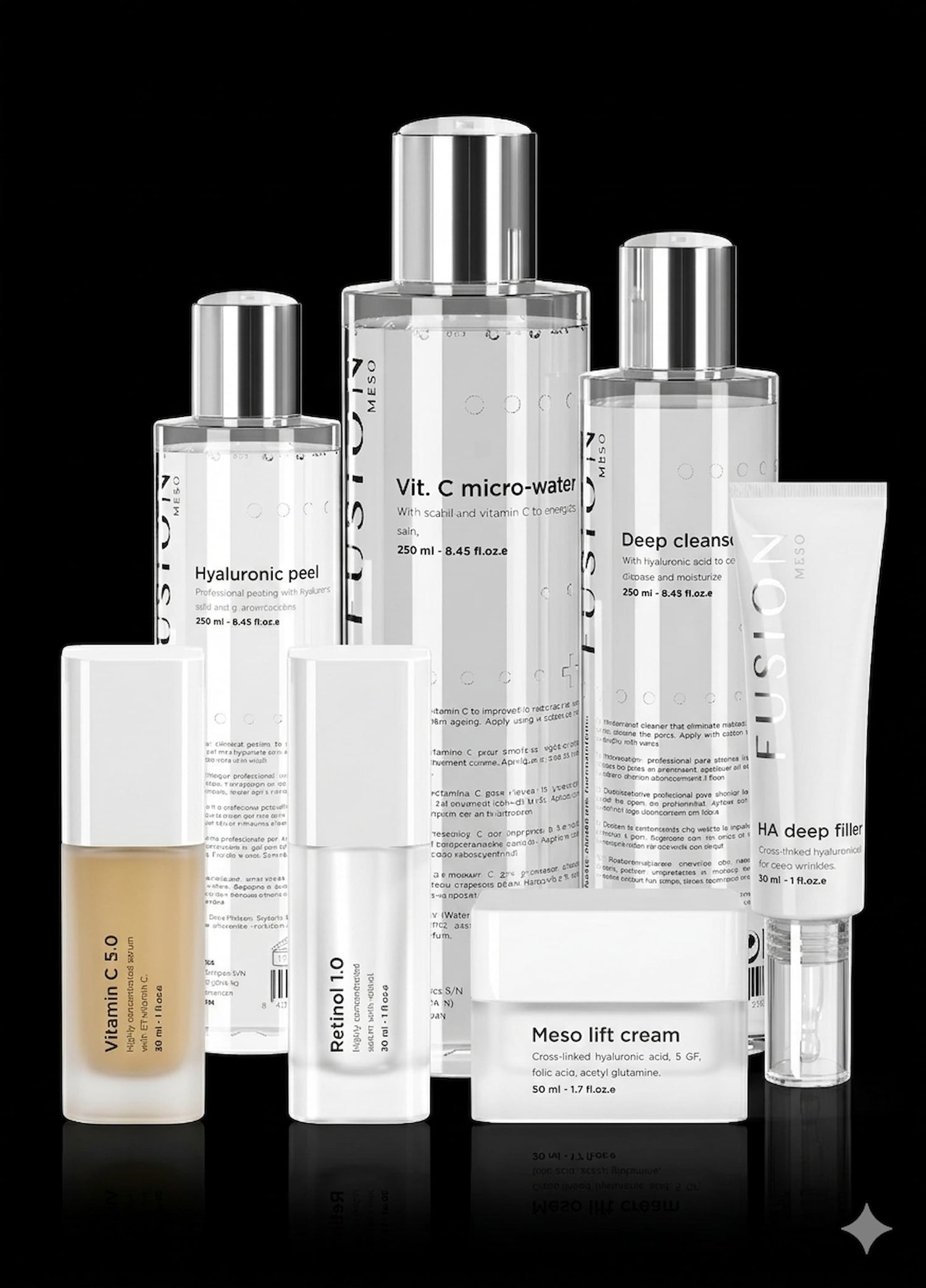 Fusion Meso Science of Radiance : Le système en 7 étapes pour peaux sèches.