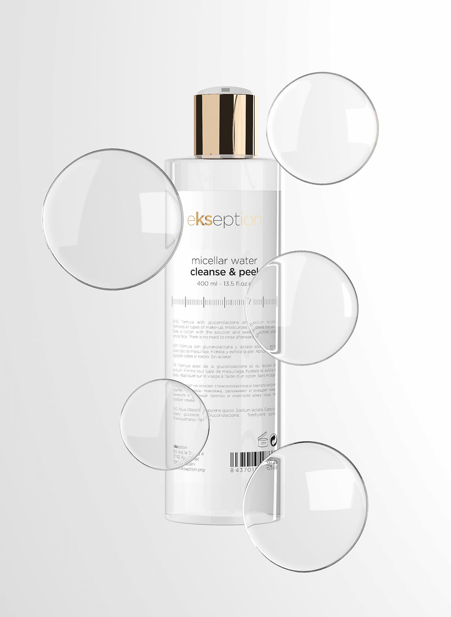Micellar water cleanse &amp; peel ekseption 400 ml 