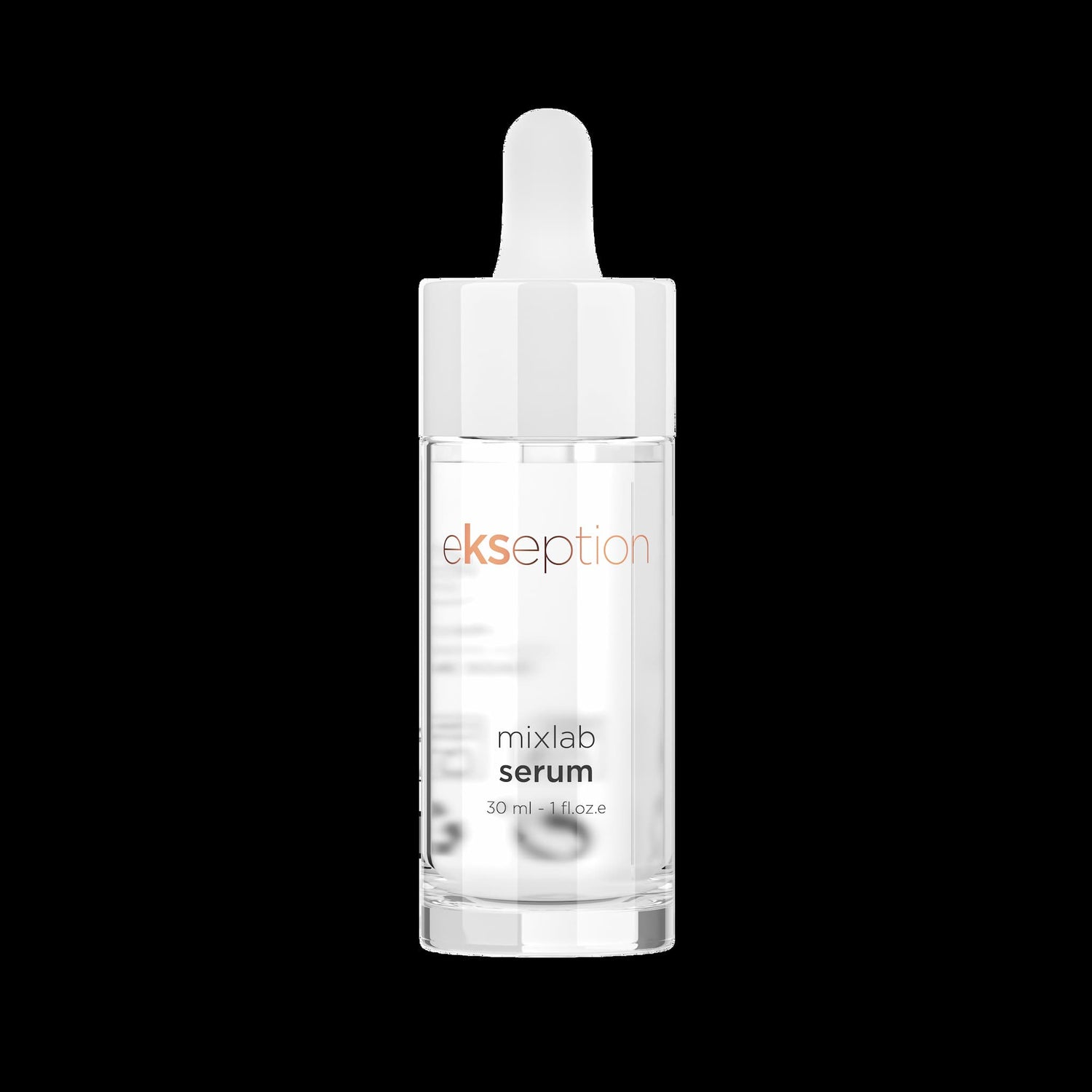 MixLab Serum empty glass bottle with pipette for self-mixed serums ekseption 30ml